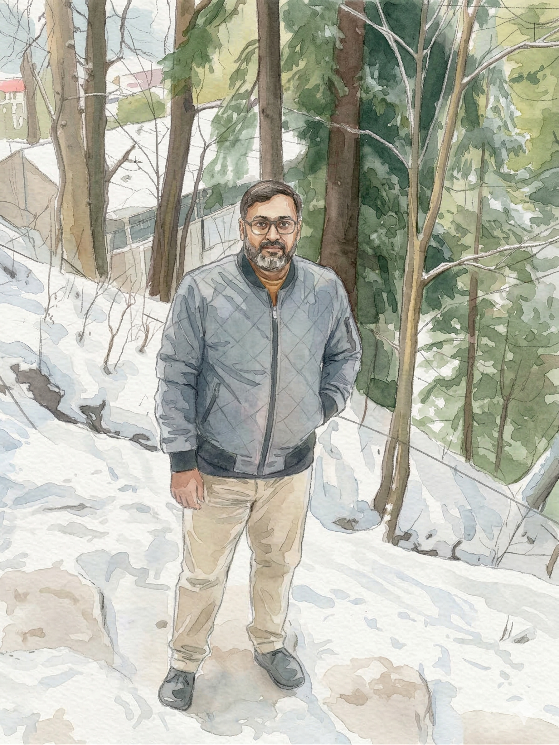 Zeeshan Ali Malik Watercolor Portrait